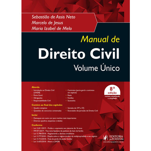 Manual de Direito Civil - Volume Único - 8ª Edição (2019)