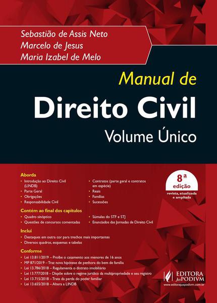 Manual de Direito Civil - Volume Único - Juspodivm - 2019