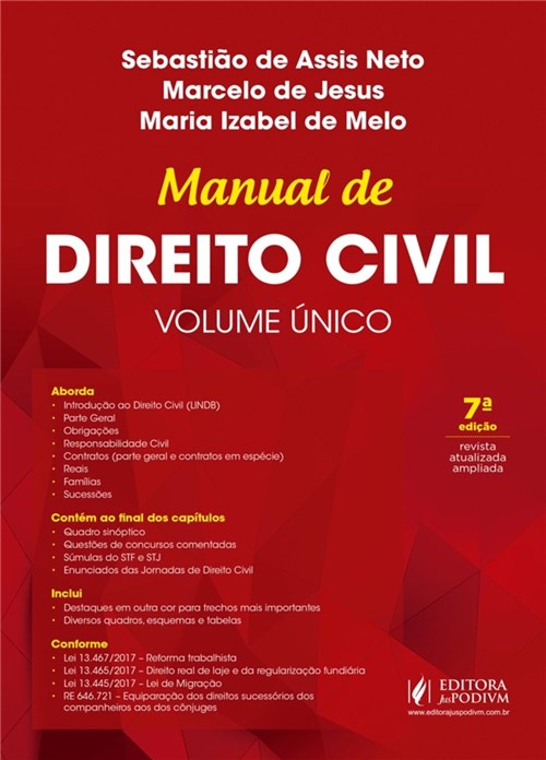 Manual de Direito Civil - Volume Unico - Juspodivm - 7 Ed