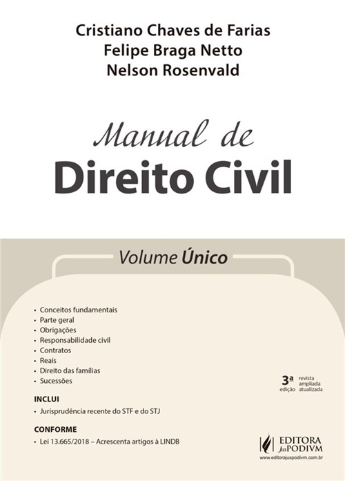 Manual de Direito Civil - Volume Unico - Juspodivm - 3 Ed