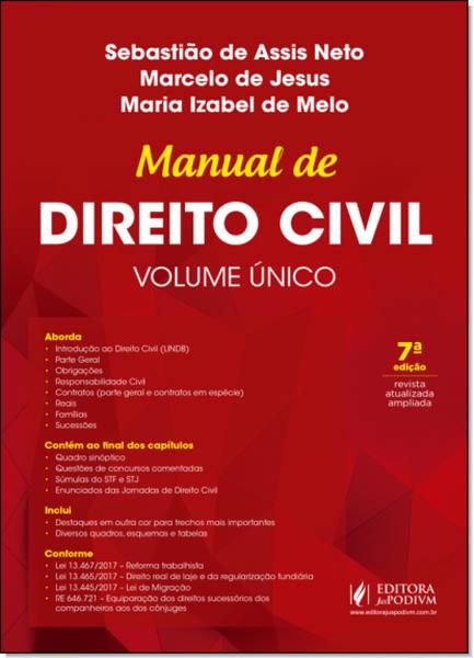 Manual de Direito Civil - Volume Único - Juspodivm