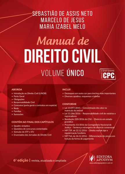 Manual de Direito Civil - Volume Único - Juspodivm