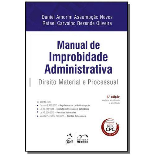 Tamanhos, Medidas e Dimensões do produto Manual de Improbidade Administrativa - 4a Ed