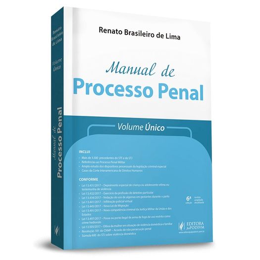 Manual de Processo Penal - Juspodivm - 6ed