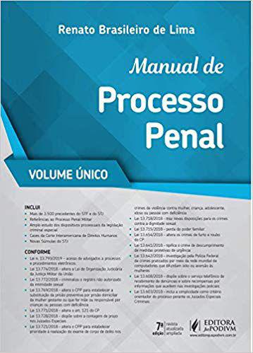 Manual de Processo Penal - Volume Unico (2019) - Juspodivm
