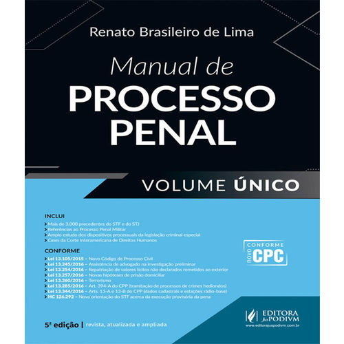 Manual de Processo Penal - Volume Unico - 05 Ed