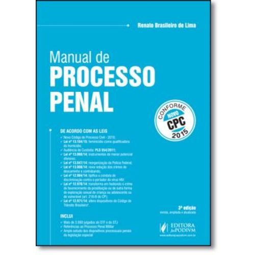 Manual de Processo Penal - Volume Único