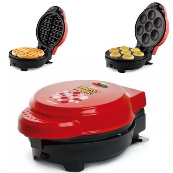 Máquina Cupcakes Omeleteira e Waffle Mickey Mallory 5 em 1