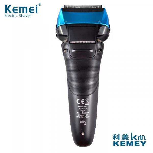 Máquina de Barbear Kemei Km-8150z Recarregável Barbeador Elétrico à Prova D' Água