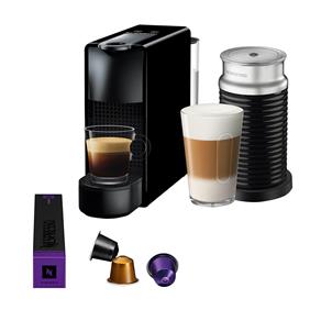 Máquina de Café Nespresso Essenza Mini C30 com Aeroccino e Kit Boas Vindas - Preta - 220V