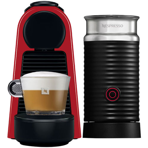 Máquina de Café Nespresso Essenza Mini, Vermelha com Aeroccino