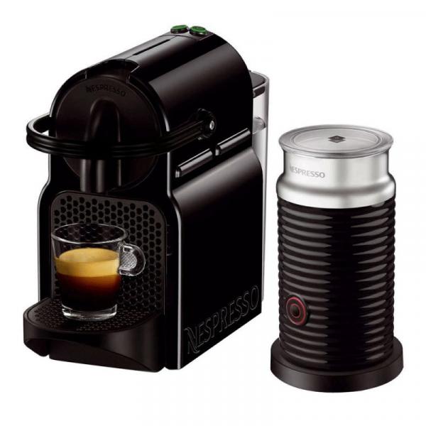 Máquina de Café Nespresso Inissia Preta 110V com Aeroccino 3 Refresh