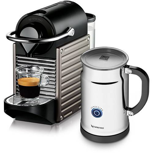 Tudo sobre 'Máquina de Café Nespresso Pixie Eletric Titan + Aeroccino'