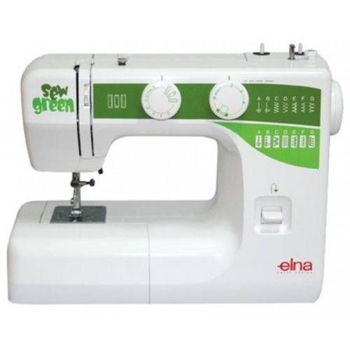 Máquina de Costura Doméstica Elna Sew Green,15 Pontos