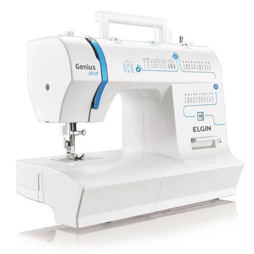 Máquina de Costura Elgin Jx-4035 Genius Plus - Branca/azul