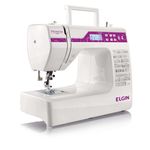Máquina de Costura Elgin Premium JX-10.000 Branco/Roxo Bivolt