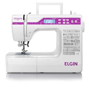Máquina de Costura Elgin Premium JX-10000 - Branca/Rosa
