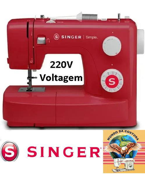 Maquina de Costura Singer Simple 3223R Rosa 220v