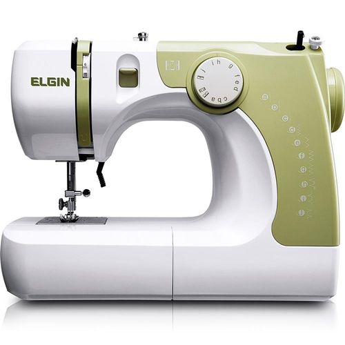 Máquina de Costura Supéria JX2050 Branco/Verde - Elgin