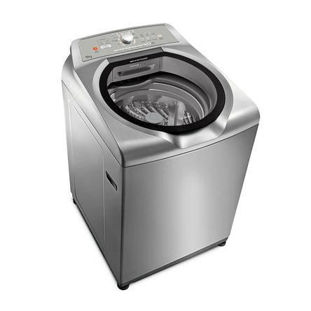 Máquina de Lavar Brastemp 15kg Cor Inox com Ciclo Edredom Especial e Enxágue Antiarlégico 110V