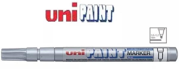 Marcador Permanente Uni Paint Marker Px-21 Prata - Uni-ball