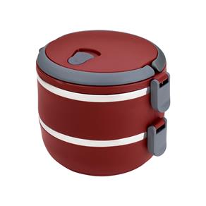 Marmita Euro Home Lunch Box em Plástico e Aço Inox - Vermelha
