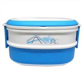 Marmita Marmitex com 2 Compartimentos com Alça Azul para Microondas e Freezer