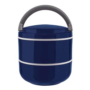 Marmiteira 2 Compartimentos 1,4L Lunch Box Euro Home Azul