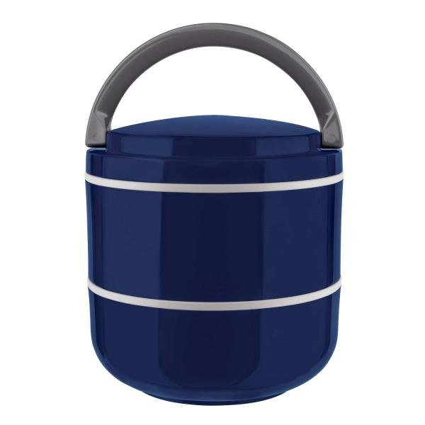 Marmiteira 2 Compartimentos 1,4L Lunch Box Euro Home Azul