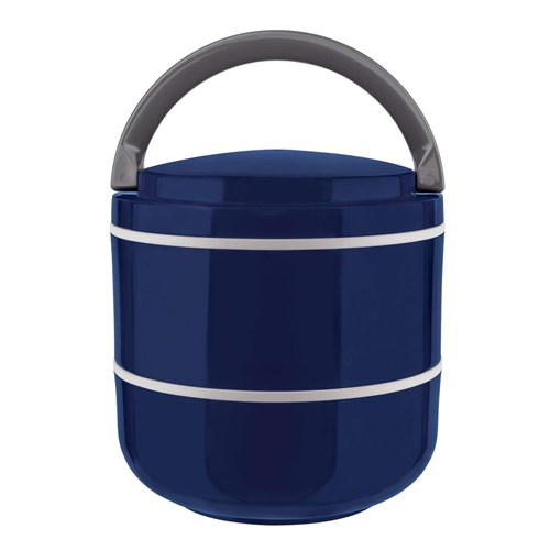 Marmiteira 2 Compartimentos 1,4L Lunch Box Euro Home Azul