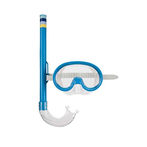 Mascara de Mergulho e Snorkel Azul Infantil MOR
