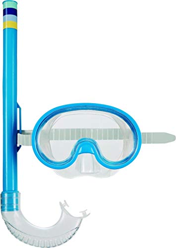 Mascara e Snorkel Mergulho Infantil Azul