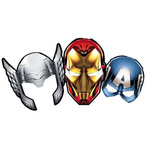 Máscara os Vingadores Marvel 6un - Vermelho