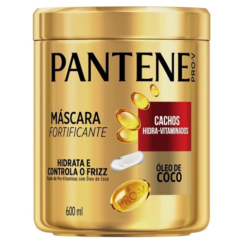 Máscara Pantene Cachos Hidra-Vitaminados de Óleo de Coco 600mL