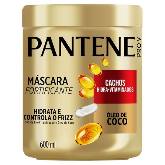 Máscara para Tratamento Pantene Cachos Hidra-Vitaminados de Óleo de Coco 600ml
