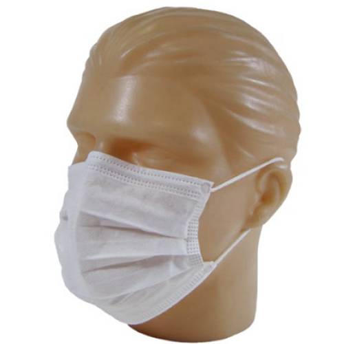 Máscara Tripla Descartável com Elástico Bompack com 50 Unidades