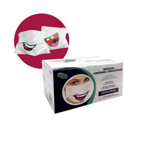 Tudo sobre 'Máscara Tripla Descartável com Elástico Protdesc (caixa 50 Unidades) - Sorriso'