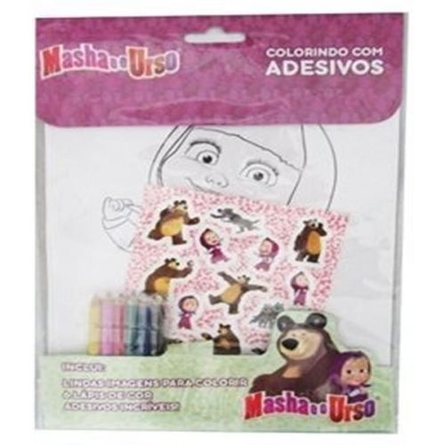 Masha e o Urso - Colorindo com Adesivos