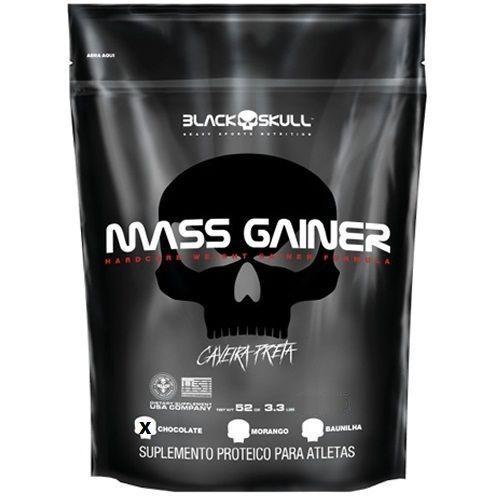 Mass Gainer - 3000g Refil Chocolate - Black Skull