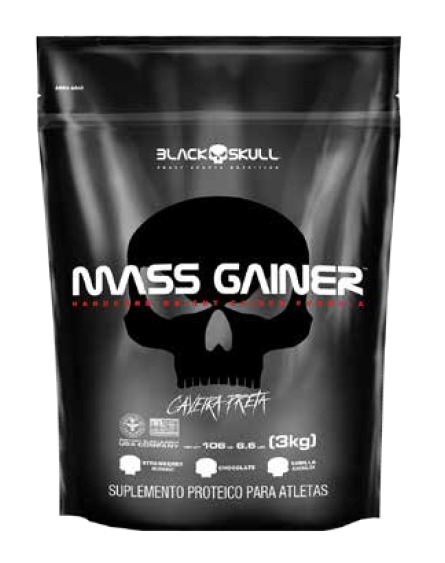 Mass Gainer (3kg) Caveira Preta Series - Black Skull