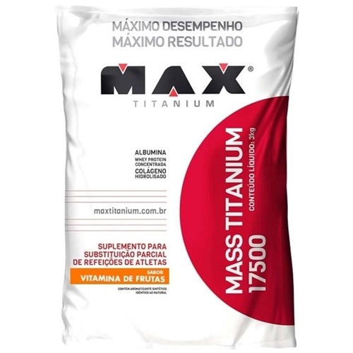 Mass Titanium 17500 3kg Vitamina de Frutas Refil Max Titanium