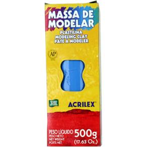 Massa Modelar Acrilex 500 G Azul Turquesa 07001 - 501