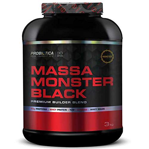 Massa Monster Black 3kg Probiótica - Morango