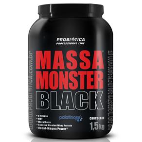 Massa Monster Black - Probiótica - Baunilha - 1,5 Kg