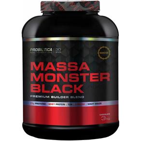 Massa Monster Black (Pt) 3Kg - Probiótica - Sabor : Baunilha