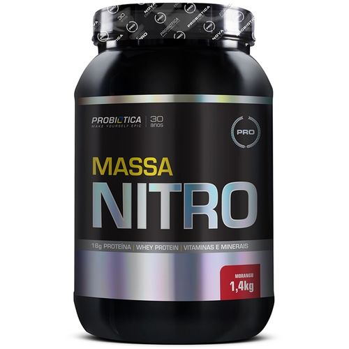 Massa Nitro 1,4kg Morango Probiotica