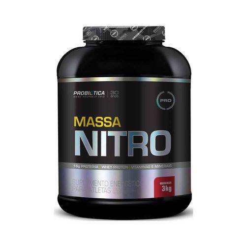 Massa Nitro No2 3kg - Morango - Probiótica