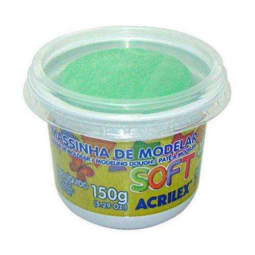 Massa para Modelar Soft 150g.verde Bs.amido Pote 073150101 - Acrilex