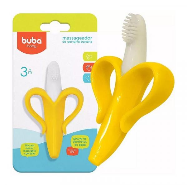 Massageador de Gengiva Bebê Banana Buba - Buba Toys
