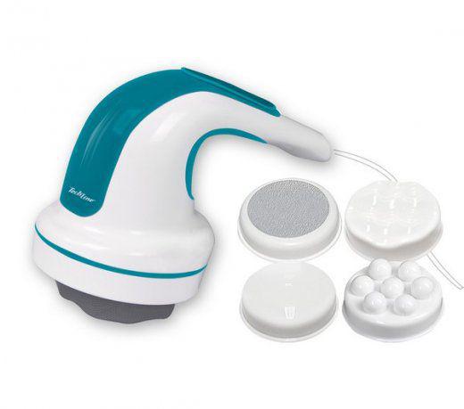 Massageador Techline MS9000 / para Corpo Todo / Lixa para Pés / Disco Ondulado e Liso / Azul / 110V
